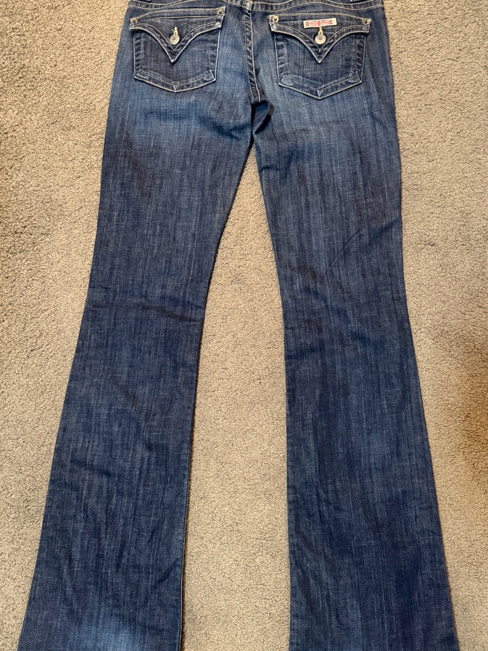 Hudson Jeans Dark Blue Flare Back-Pocket Detail